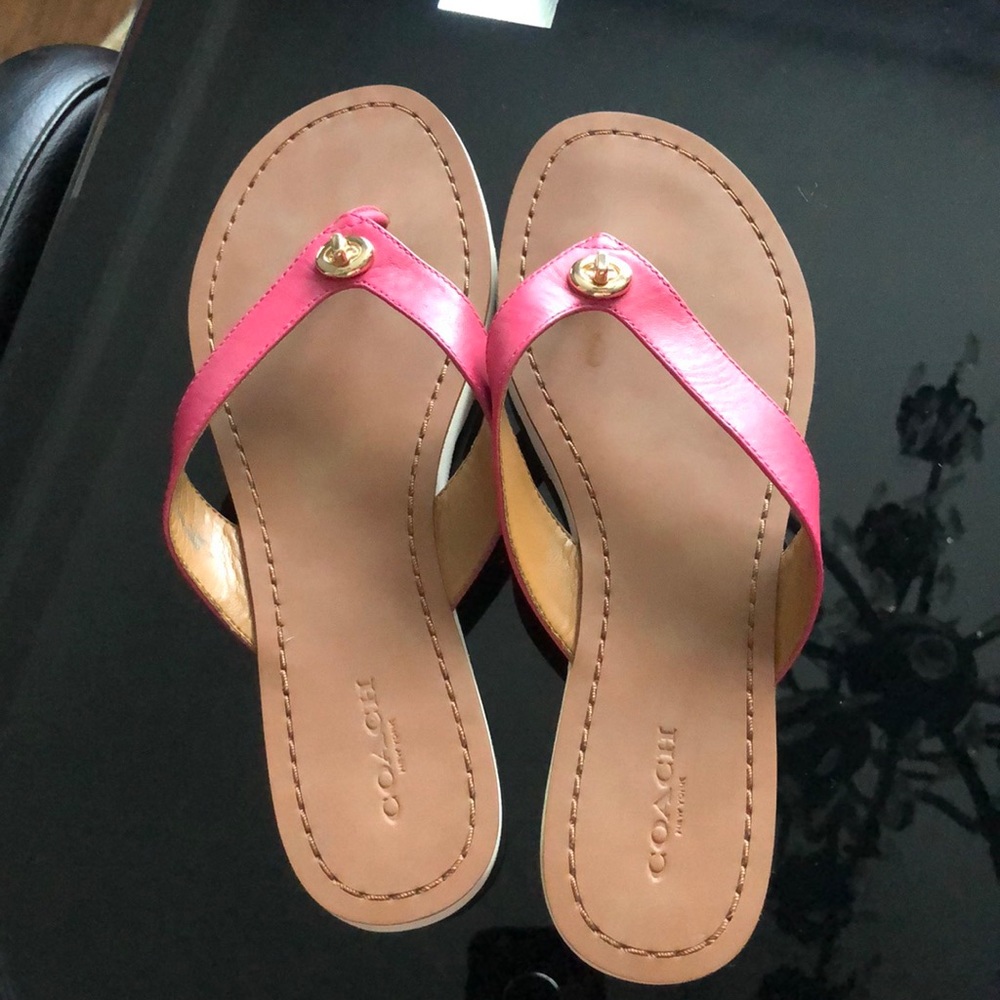 Coach Shelly flip flops, size 7.5